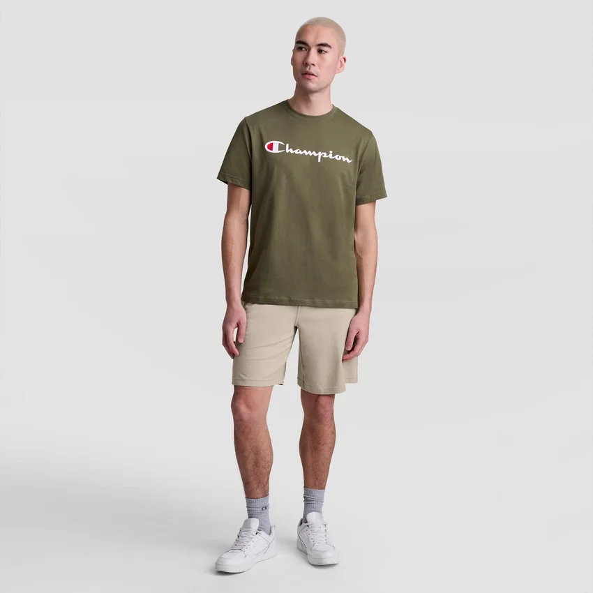 9" Leichte Lounge-Shorts, C Logo-Aufnäher