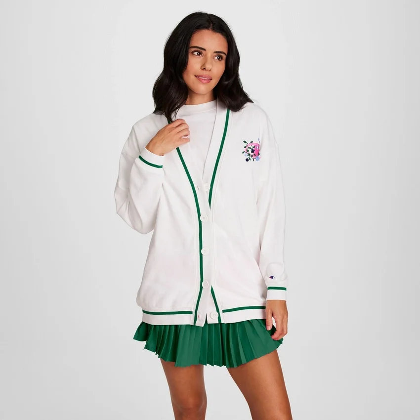 Country Club Cardigan, besticktes florales „C“-Logo