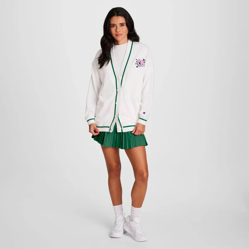 Country Club Cardigan, besticktes florales „C“-Logo