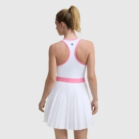 Match Point Tennis-Kleid, gesticktes Script Logo