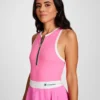 Match Point Tennis-Kleid, gesticktes Script Logo