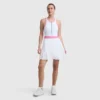 Match Point Tennis-Kleid, gesticktes Script Logo
