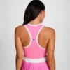 Match Point Tennis-Kleid, gesticktes Script Logo