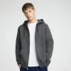 Powerblend-Hoodie mit durchgehendem Reißverschluss, C Logo