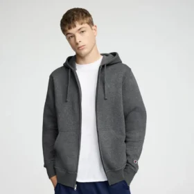 Powerblend-Hoodie mit durchgehendem Reißverschluss, C Logo