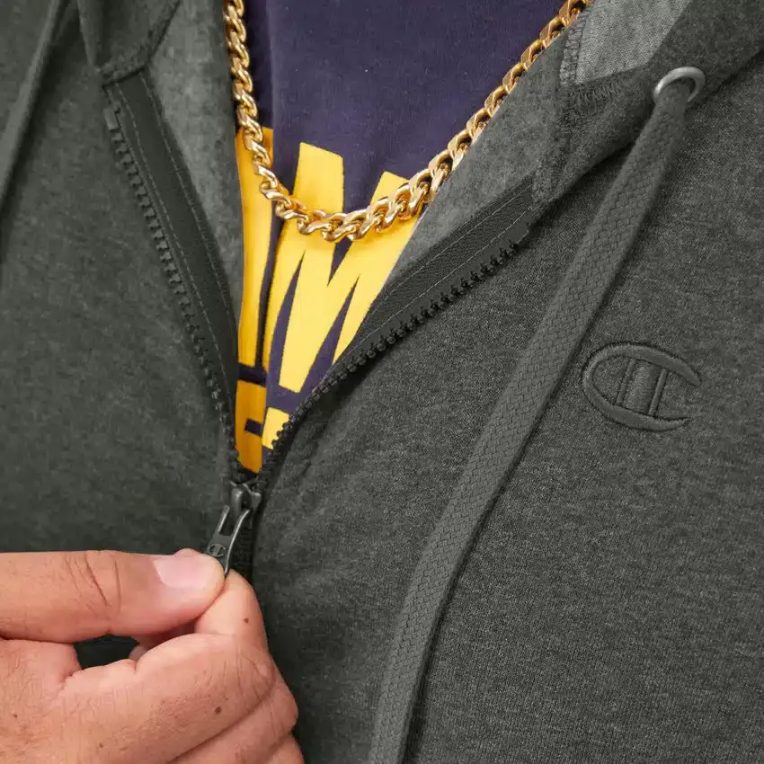 Powerblend-Hoodie mit durchgehendem Reißverschluss, C Logo – Big & Tall
