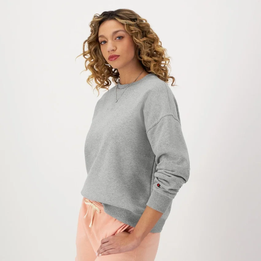 Powerblend-Sweatshirt mit Rundhalsausschnitt, gesticktem Script Logo