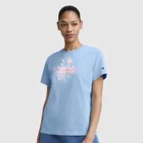 T-Shirt mit „Blurred Roses“-Grafik und C Logo