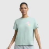 T-Shirt mit „C“-Grafik aus Mesh mit Blumenmuster, C Logo