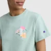 T-Shirt mit „C“-Grafik aus Mesh mit Blumenmuster, C Logo