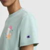 T-Shirt mit „C“-Grafik aus Mesh mit Blumenmuster, C Logo