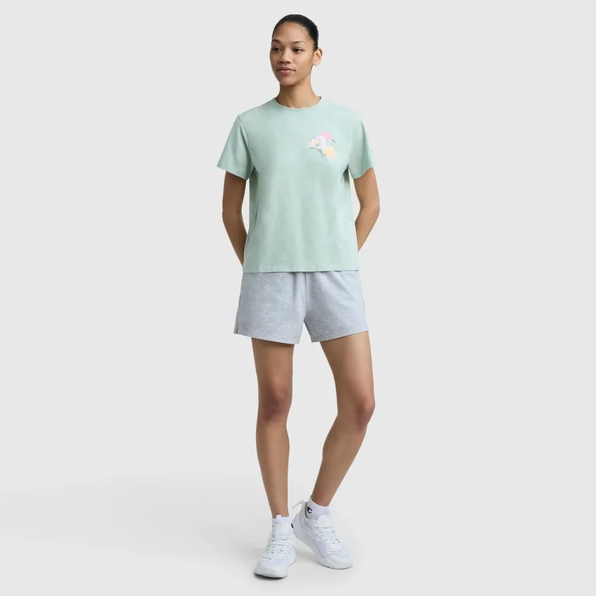 T-Shirt mit „C“-Grafik aus Mesh mit Blumenmuster, C Logo