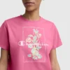 T-Shirt mit „Painted Bouquet“-Grafik, C Logo