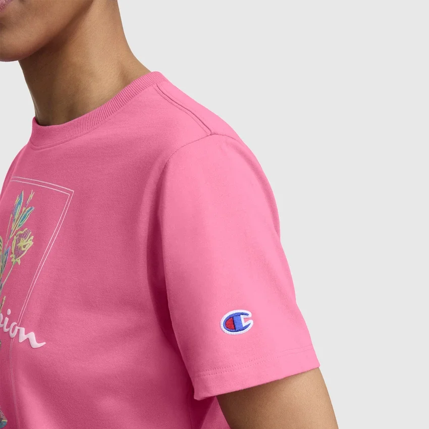 T-Shirt mit „Painted Bouquet“-Grafik, C Logo